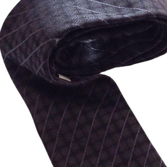 Kenneth Cole New York Necktie Dark Gray 100% Silk Tie Men's Accessories - Picture 2 of 5
